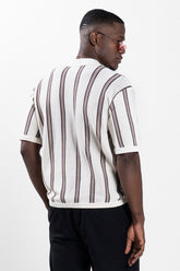 Camisa TEJIDA raya café