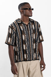Camiseta con cuello TEJIDA