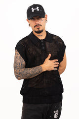 Camiseta esqueleto con cuello TEJIDA