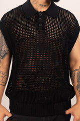 Camiseta esqueleto con cuello TEJIDA