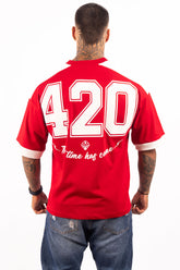 Camiseta OVER ROJA THE TIME 420