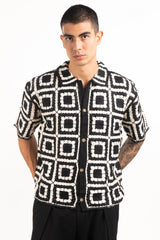Camisa con cuello TEJIDA