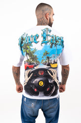 Camiseta over LIVE FAST