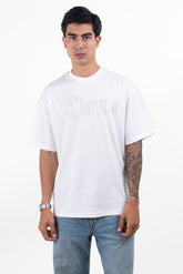 Camiseta over ERROR 404 blanco