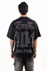 Camiseta over ERROR 404 piedra plateada