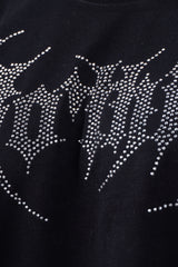 Camiseta over GOTHIC negra plateada