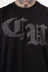 Camiseta over TEN OFF piedra plateada