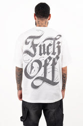 Camiseta over FUCK OFF Ivory