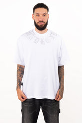 Camiseta over TEN OFF blanco plata