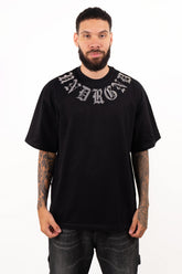 Camiseta over TEN OFF negro plata