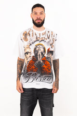 Camiseta over BLESSED