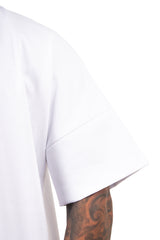 Camiseta over NEVER GIVE UP blanco