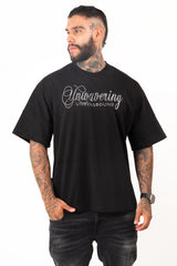 Camiseta over NEVER GIVE UP plata