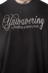 Camiseta over NEVER GIVE UP plata