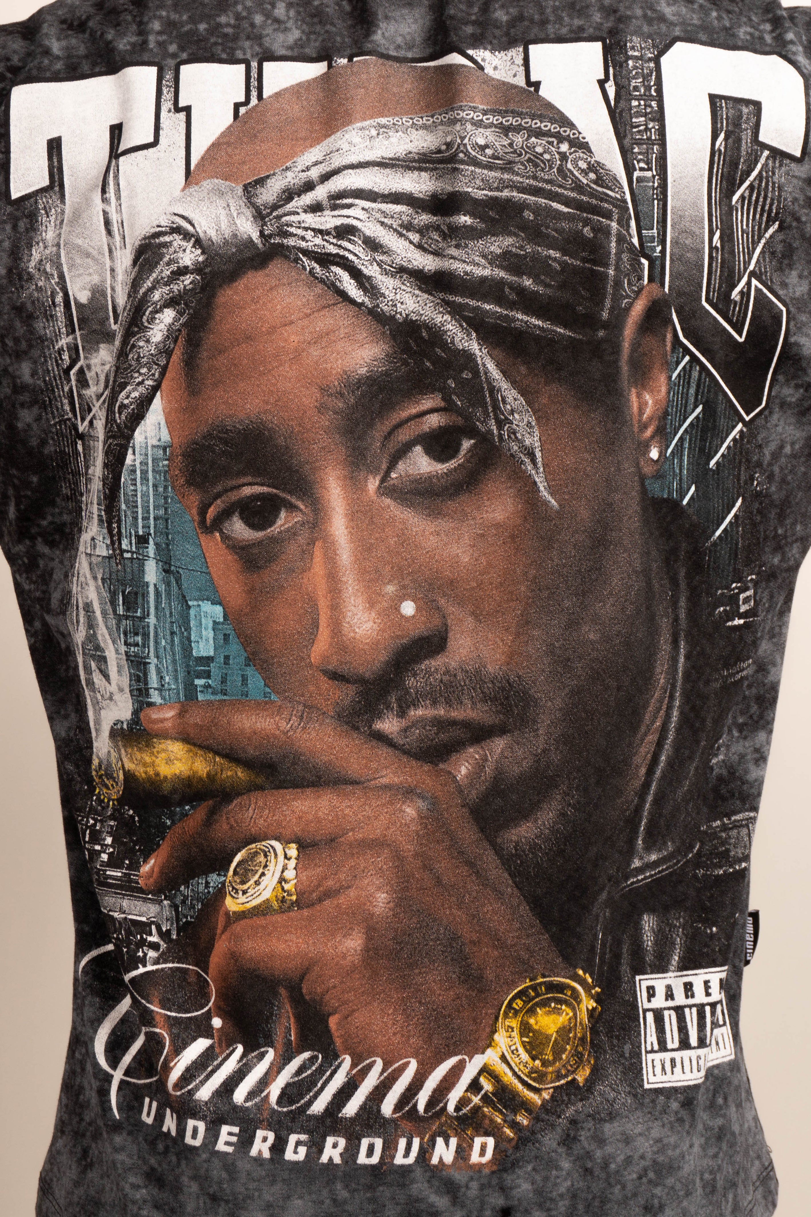 camiseta acid wash 2PAC SHAKUR