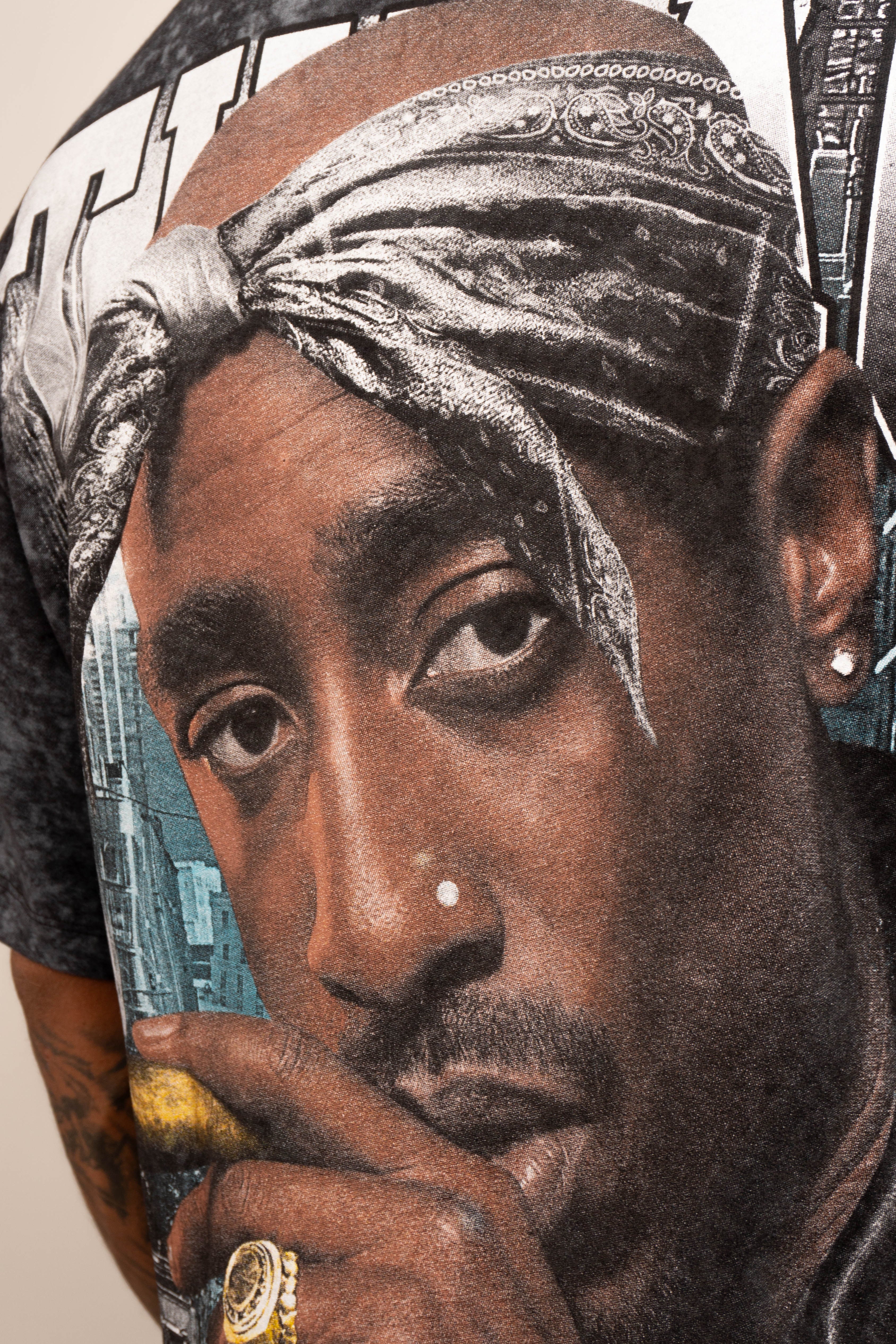camiseta acid wash 2PAC SHAKUR