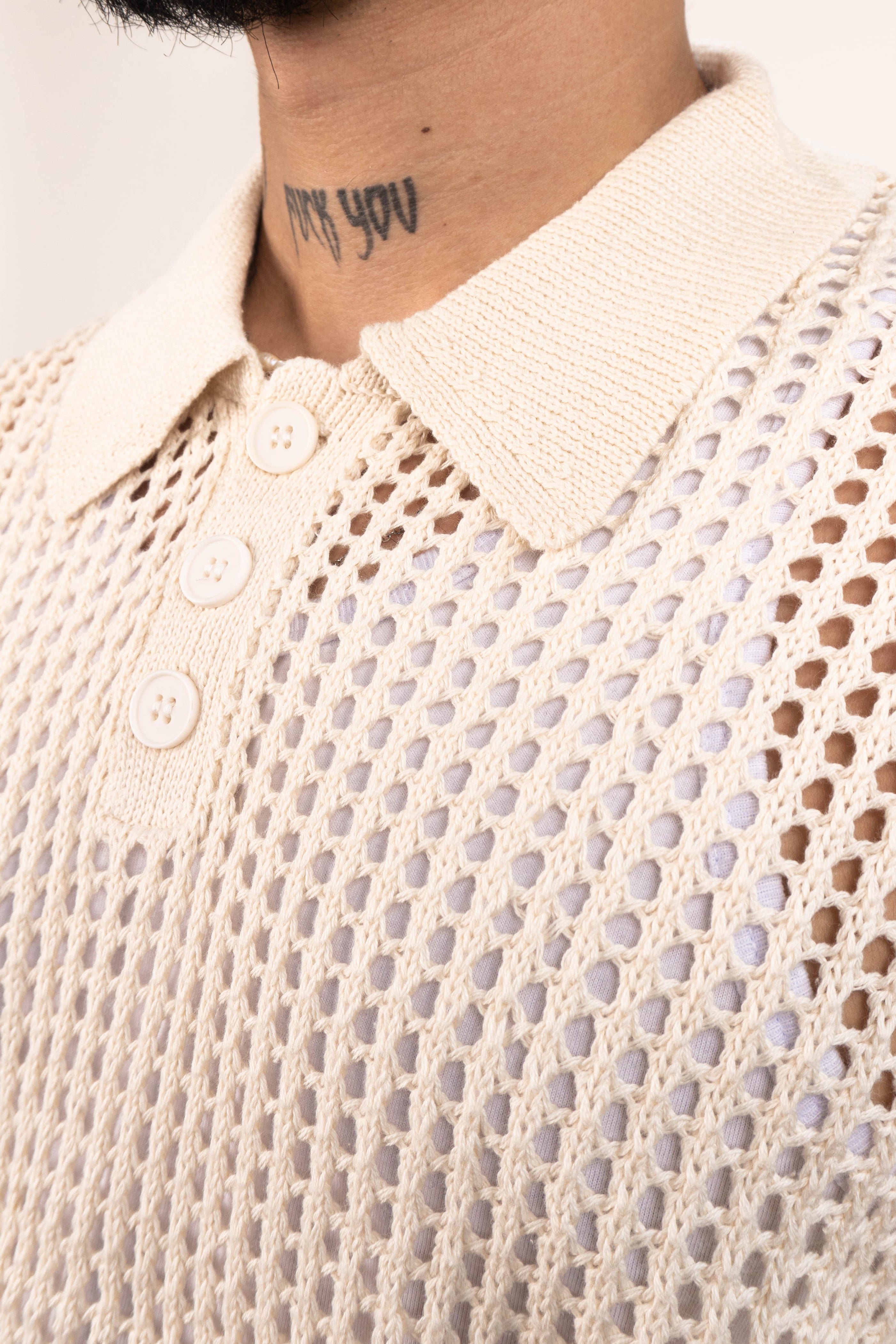 Camiseta esqueleto con cuello Tejida