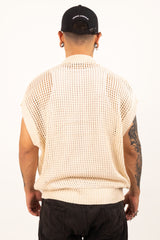 Camiseta esqueleto con cuello Tejida