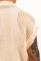 Camiseta esqueleto con cuello Tejida