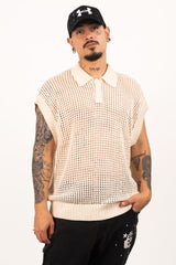 Camiseta esqueleto con cuello Tejida