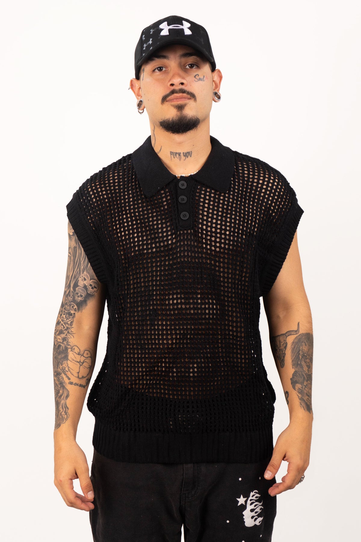 Camiseta esqueleto con cuello  TEJIDA