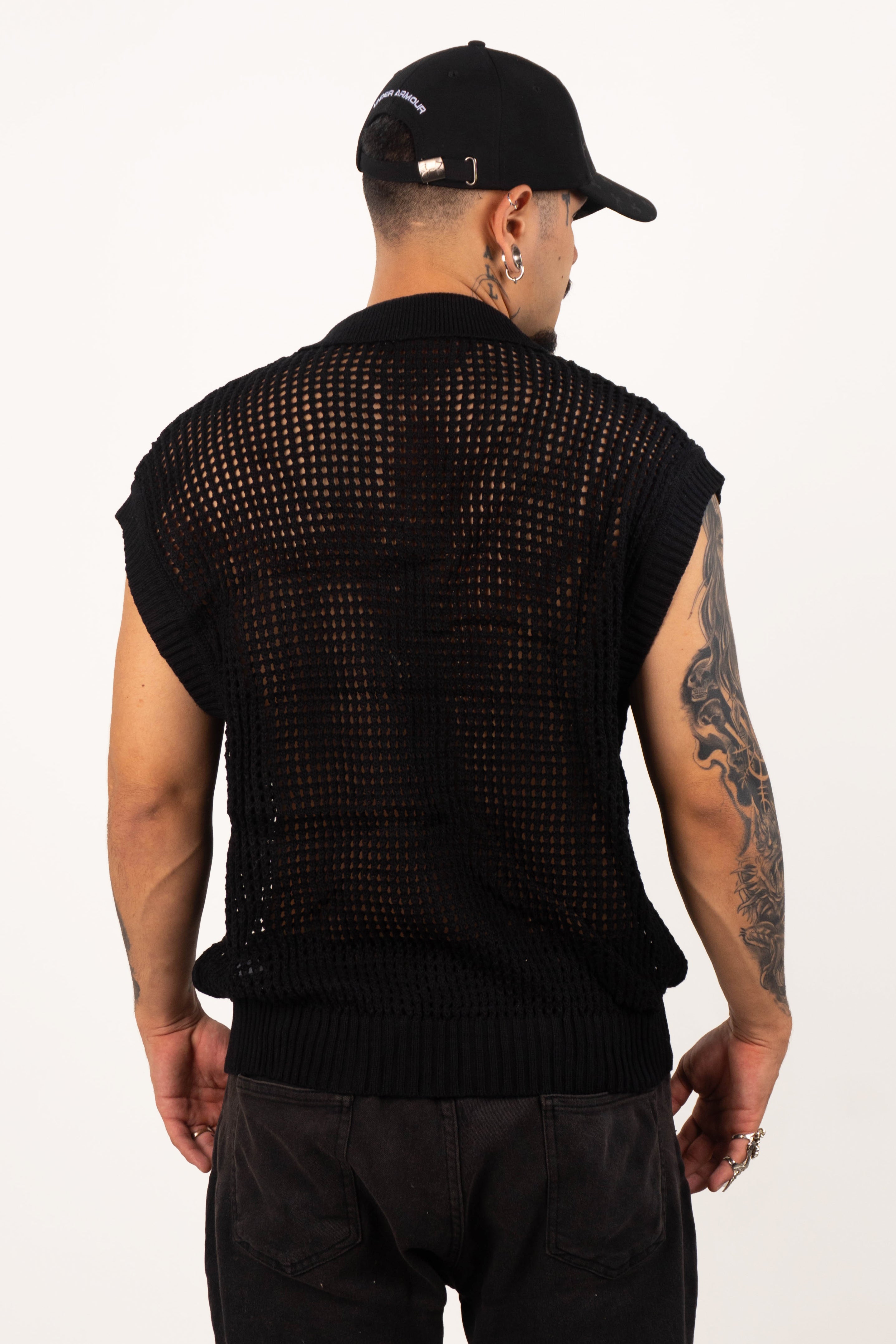 Camiseta esqueleto con cuello  TEJIDA