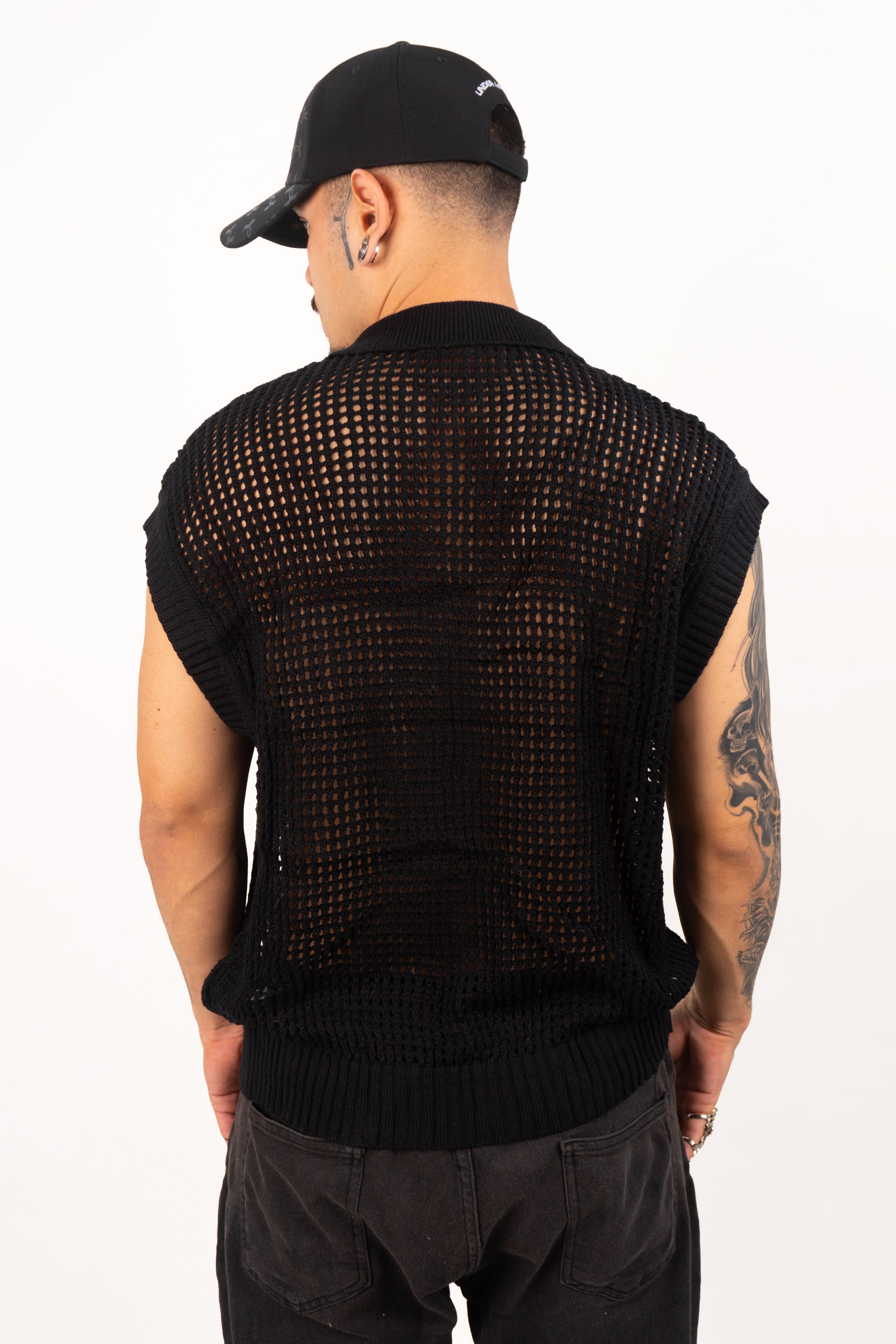 Camiseta esqueleto con cuello  TEJIDA