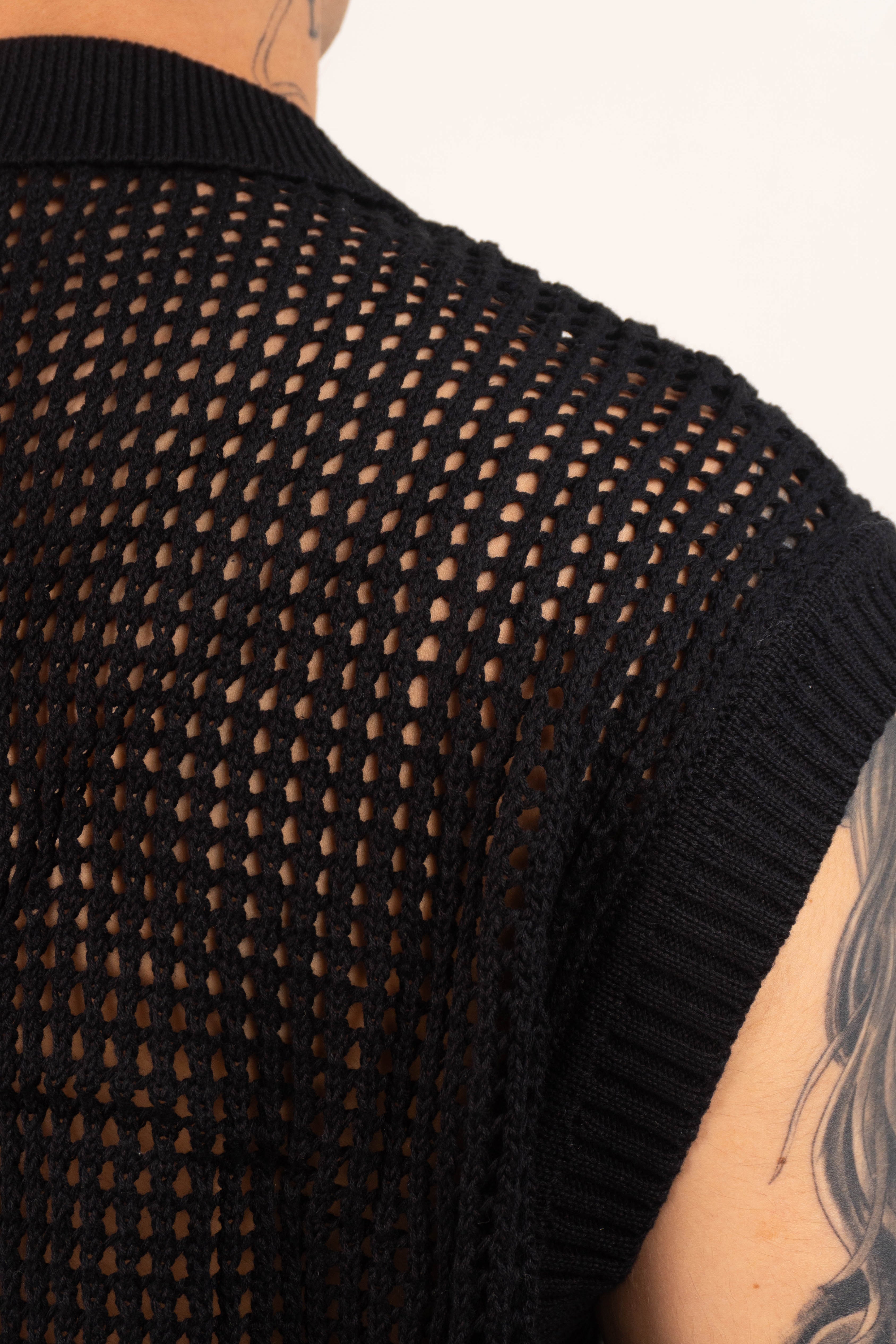 Camiseta esqueleto con cuello  TEJIDA