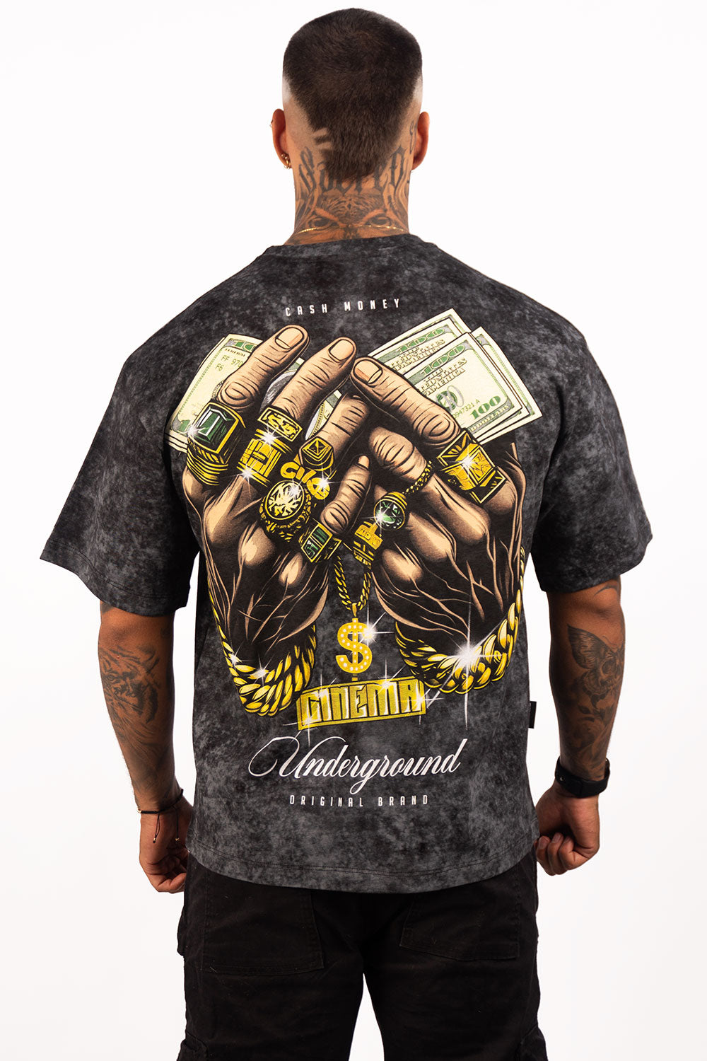 ACID WASH BOXY FIT BIG MONEY