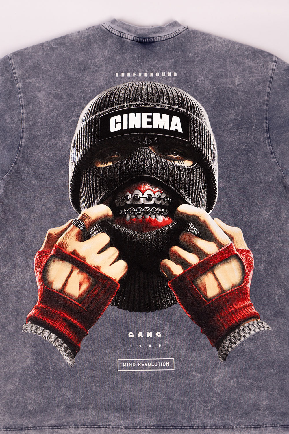 ACID WASH BOXY FIT CINEMA CRIMINAL
