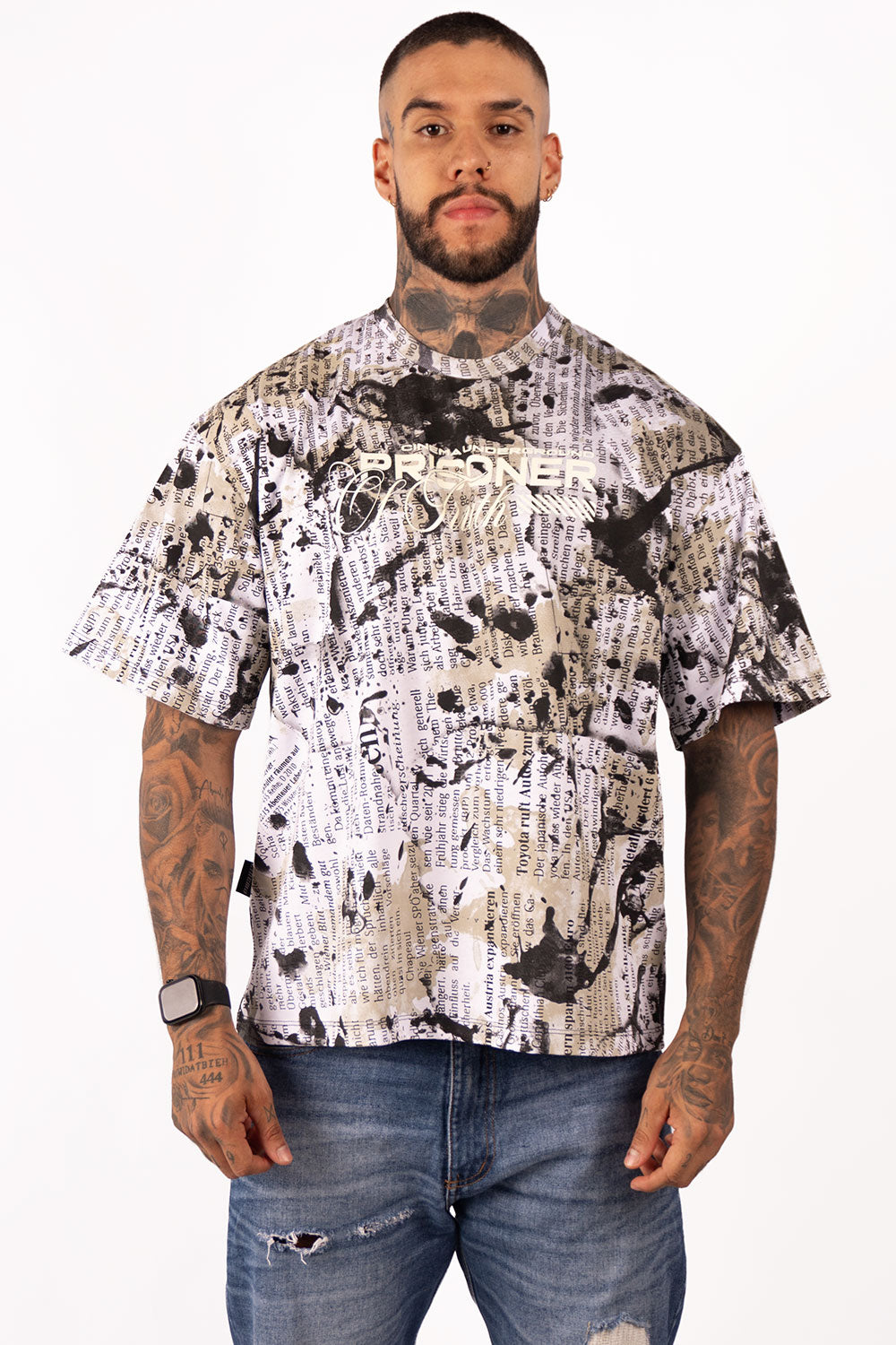 Camiseta BOXY FIT NEWSPAPER