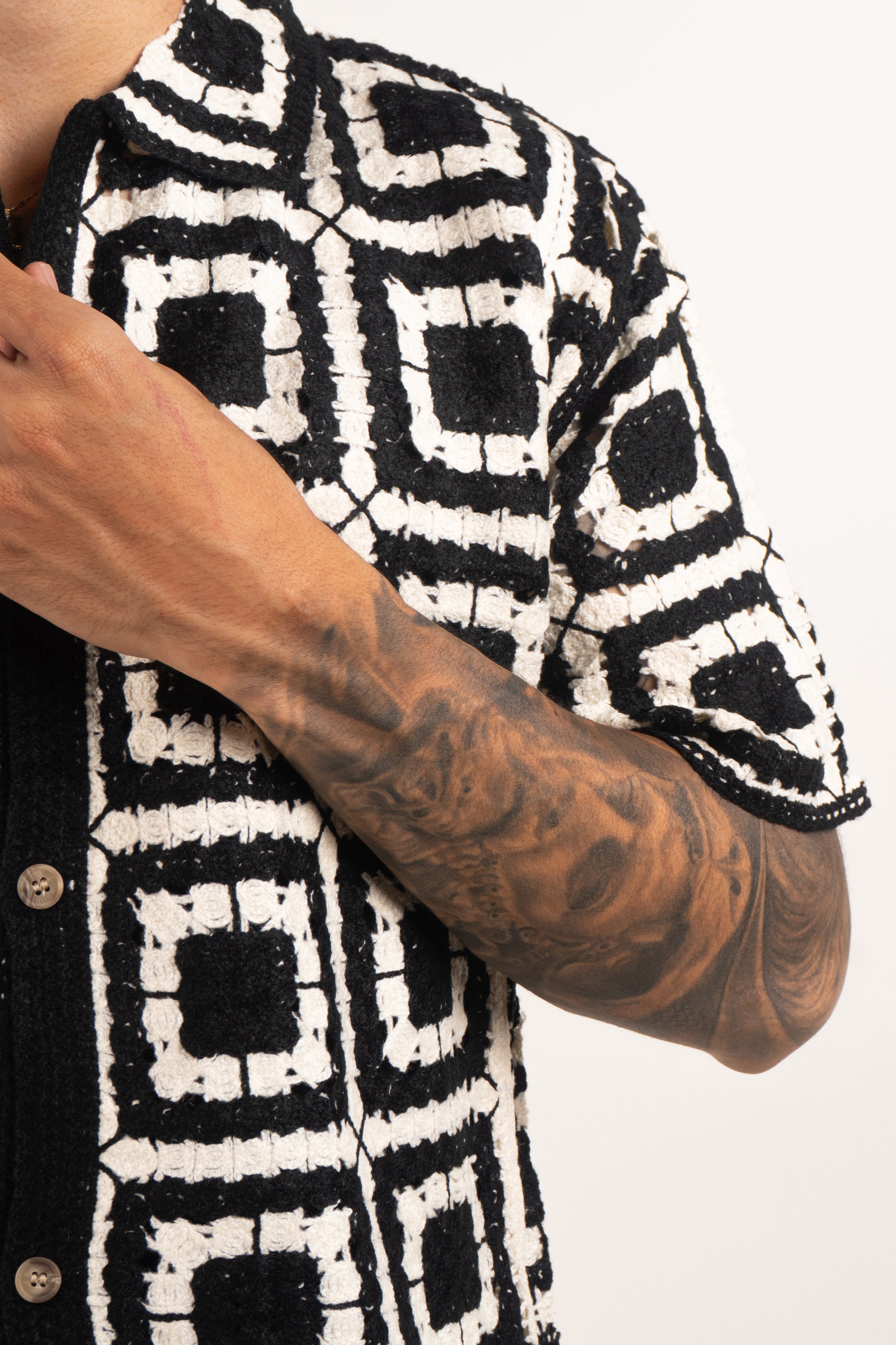 Camisa con cuello  TEJIDA
