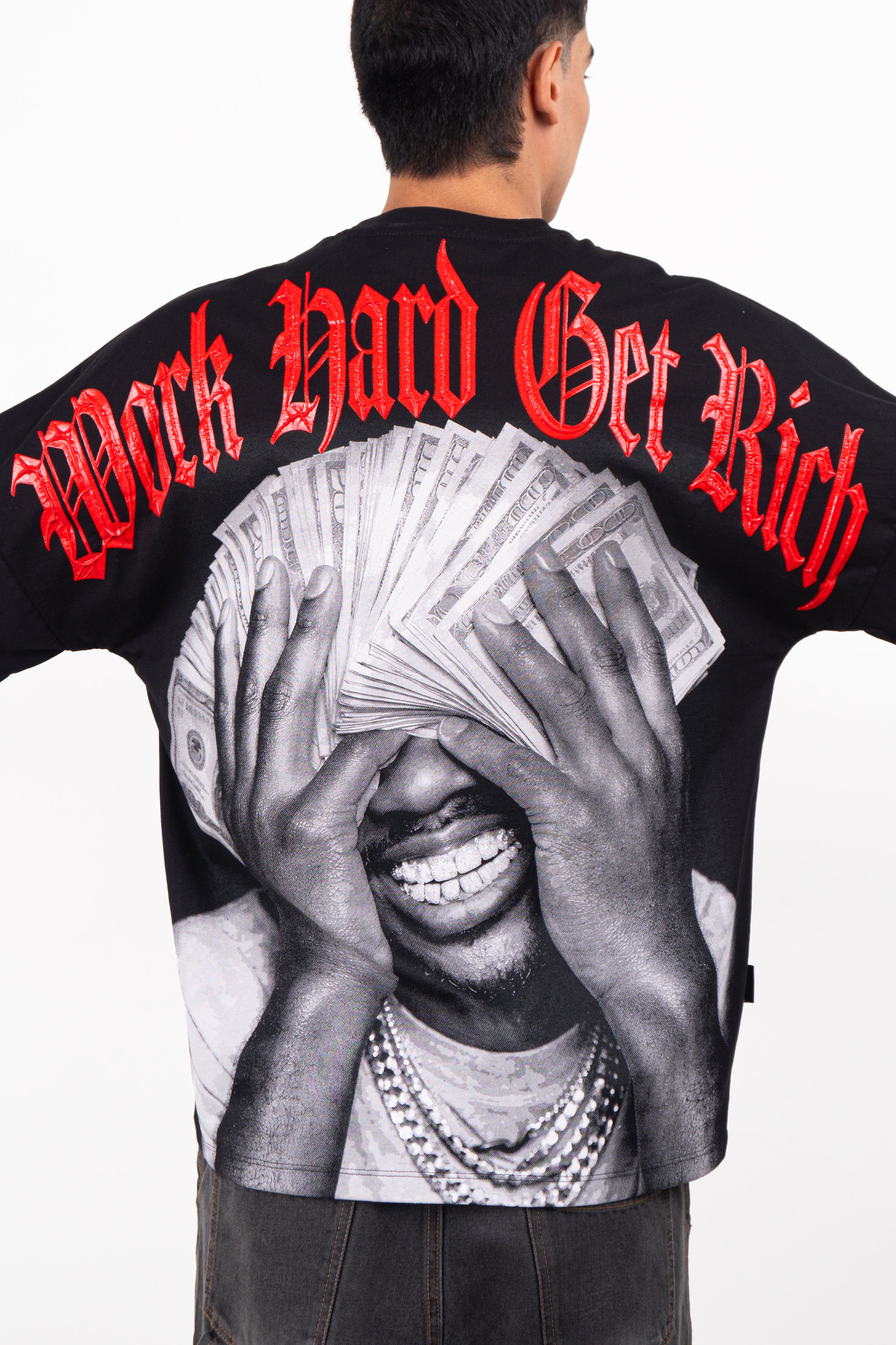 Camiseta over WORK HARD