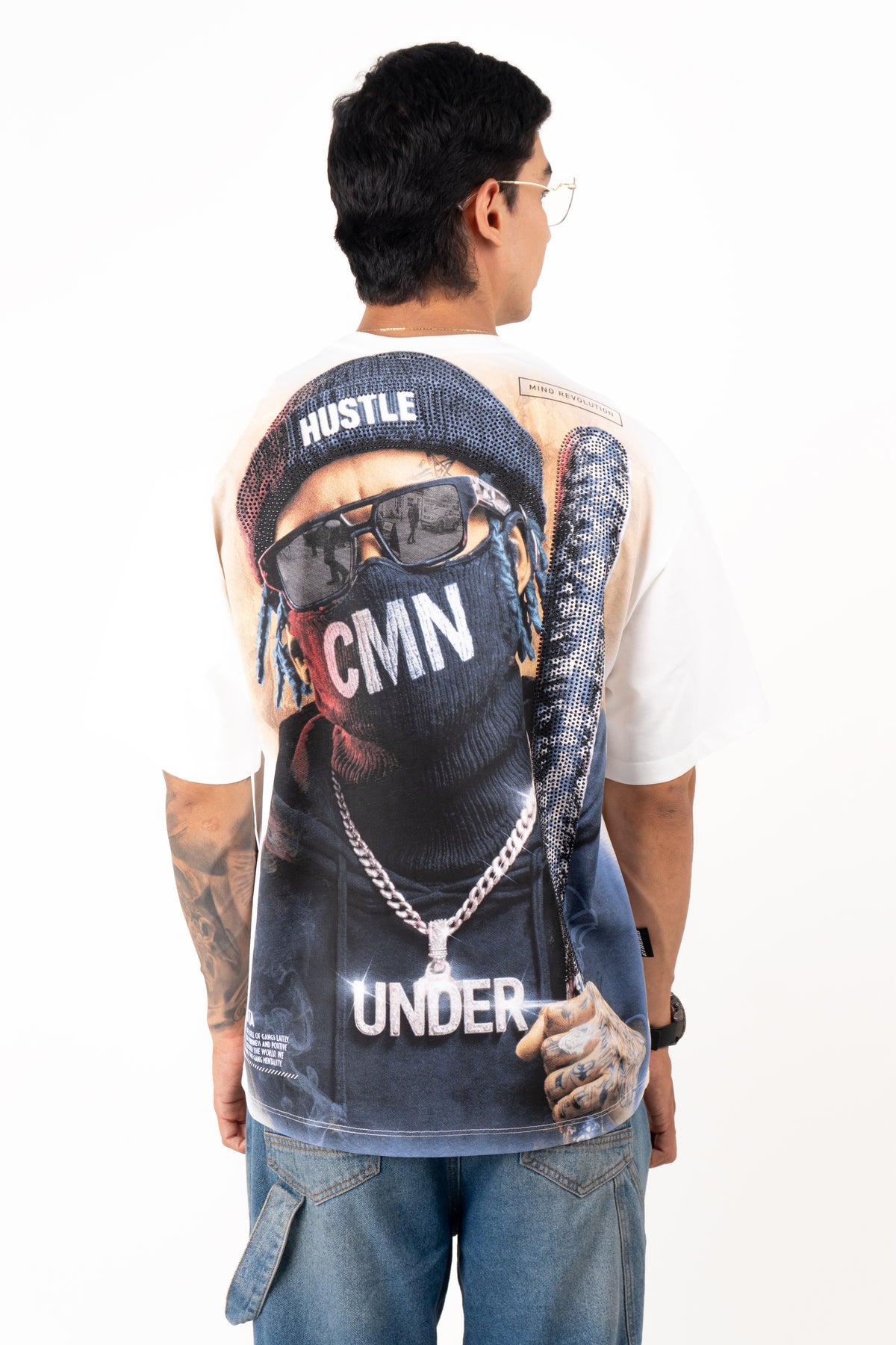 Camiseta over HUSTLE UNDER