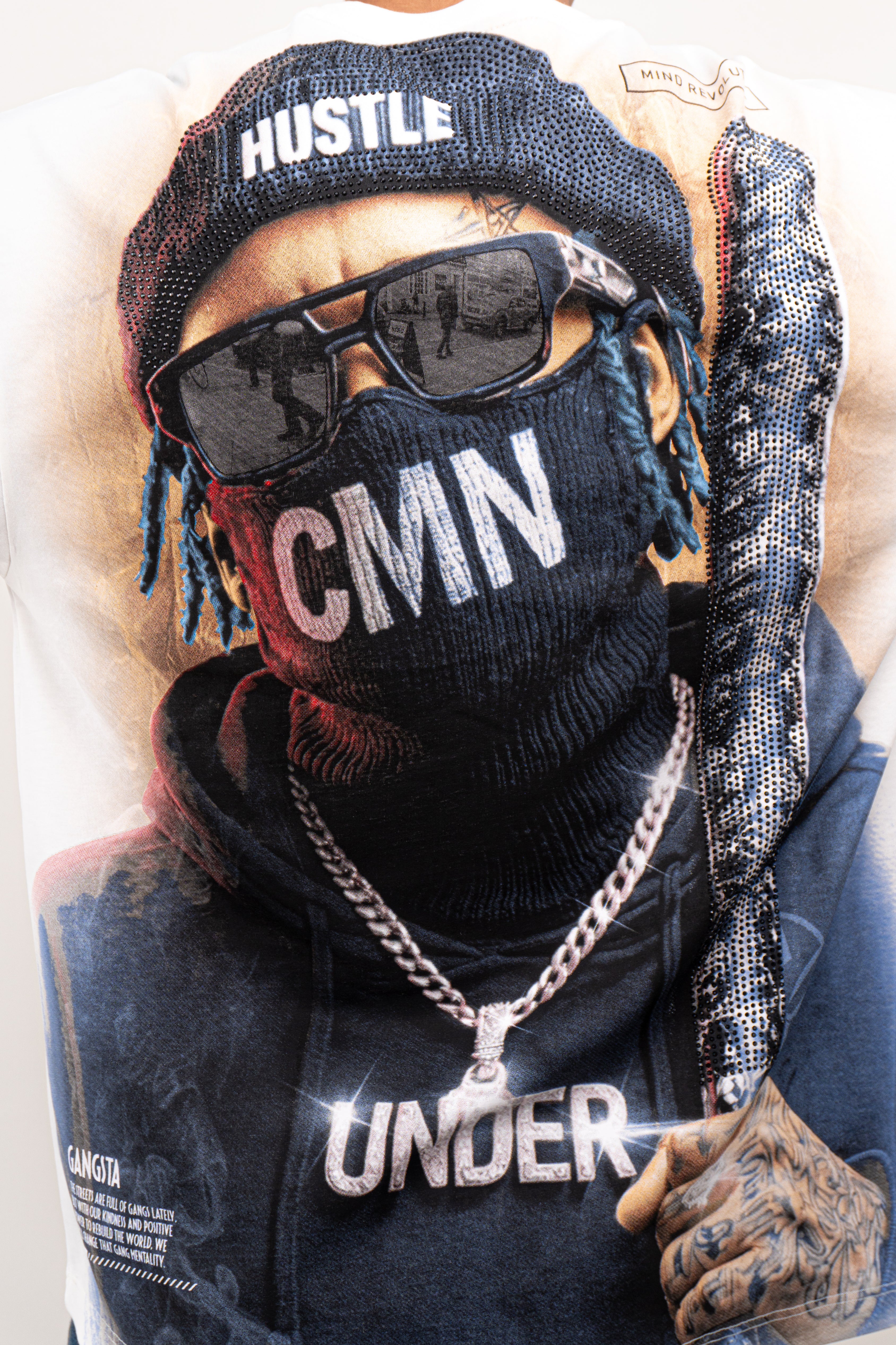 Camiseta over HUSTLE UNDER