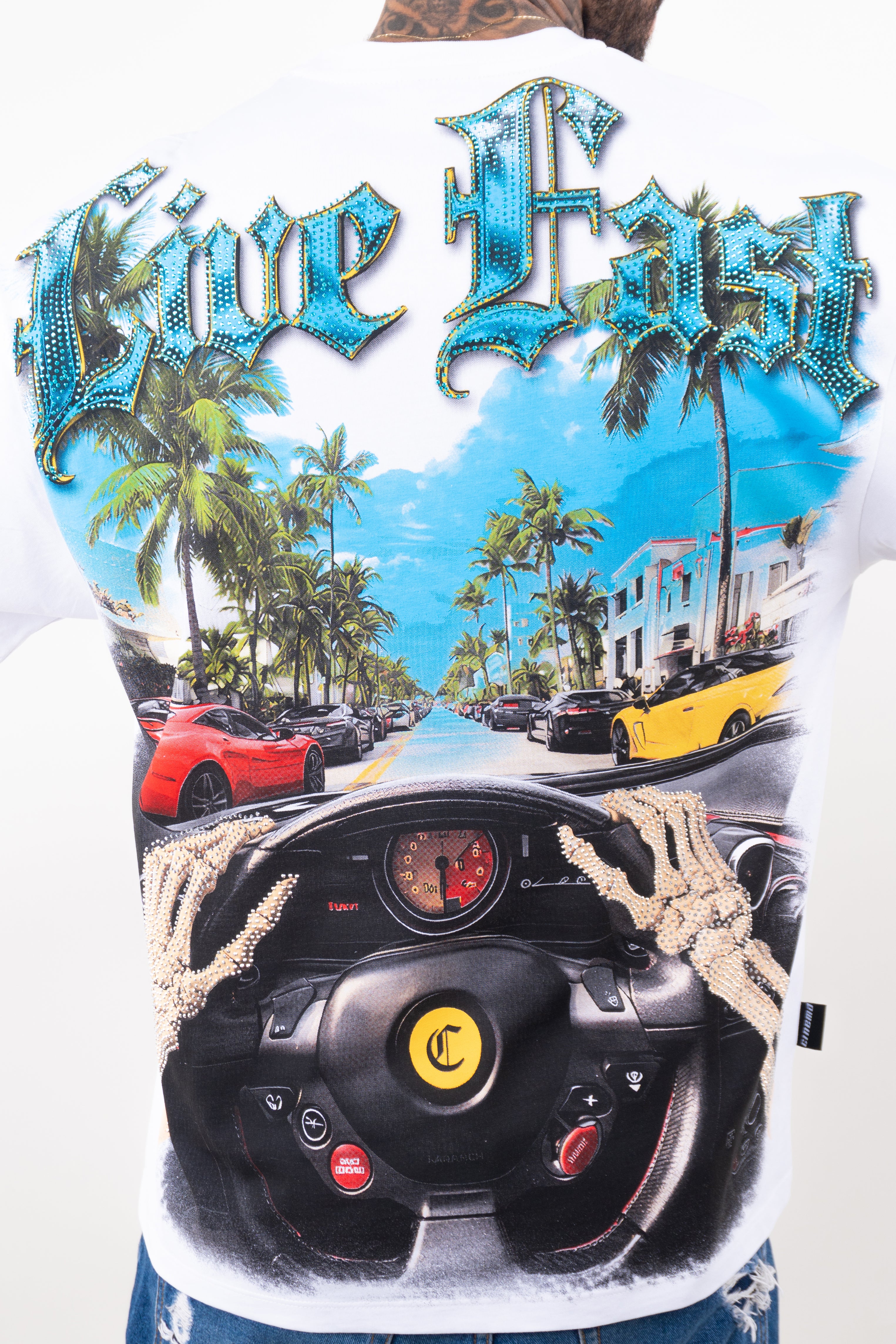 Camiseta over LIVE FAST