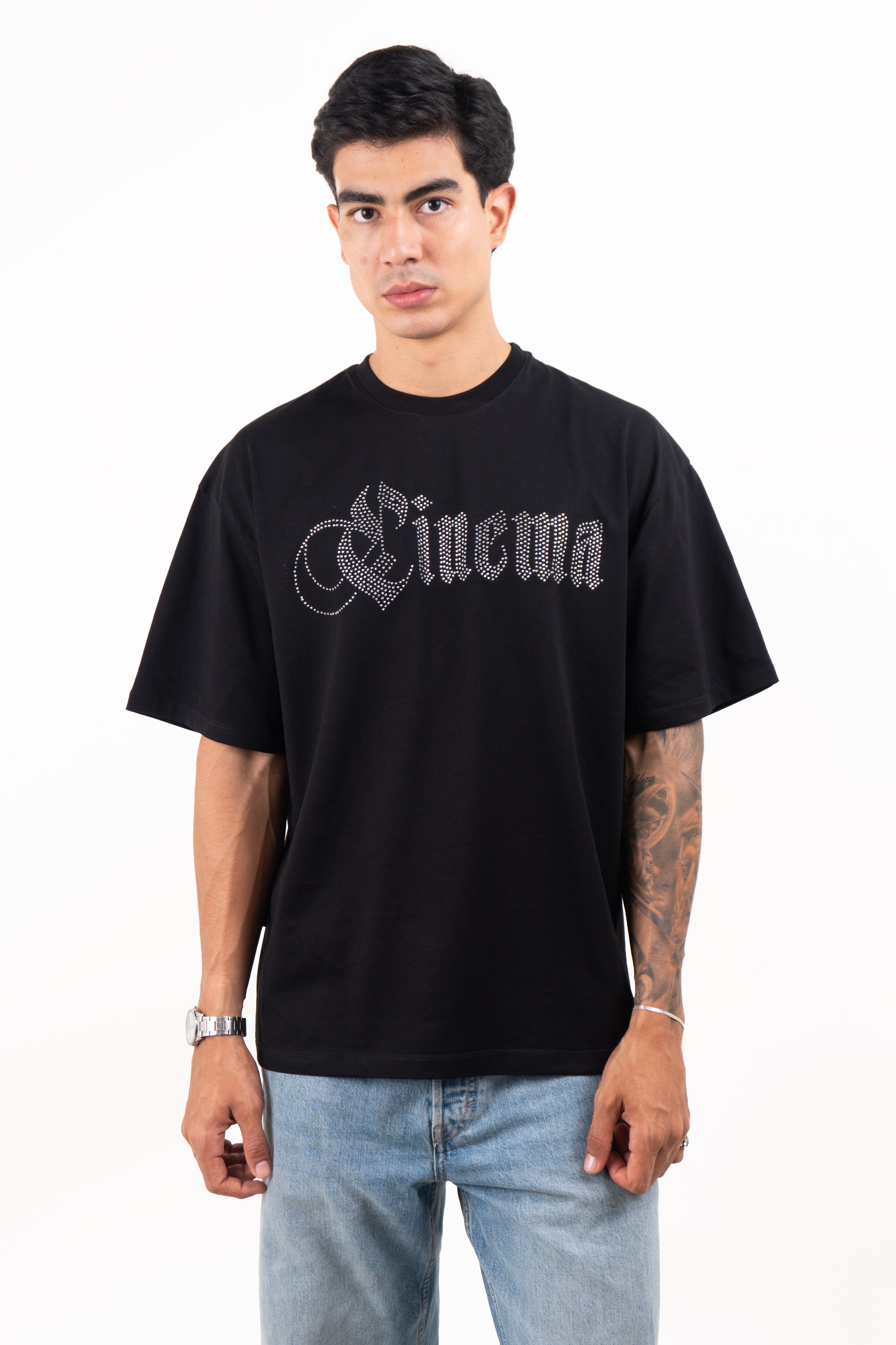 Camiseta over ERROR 404 piedra plateada