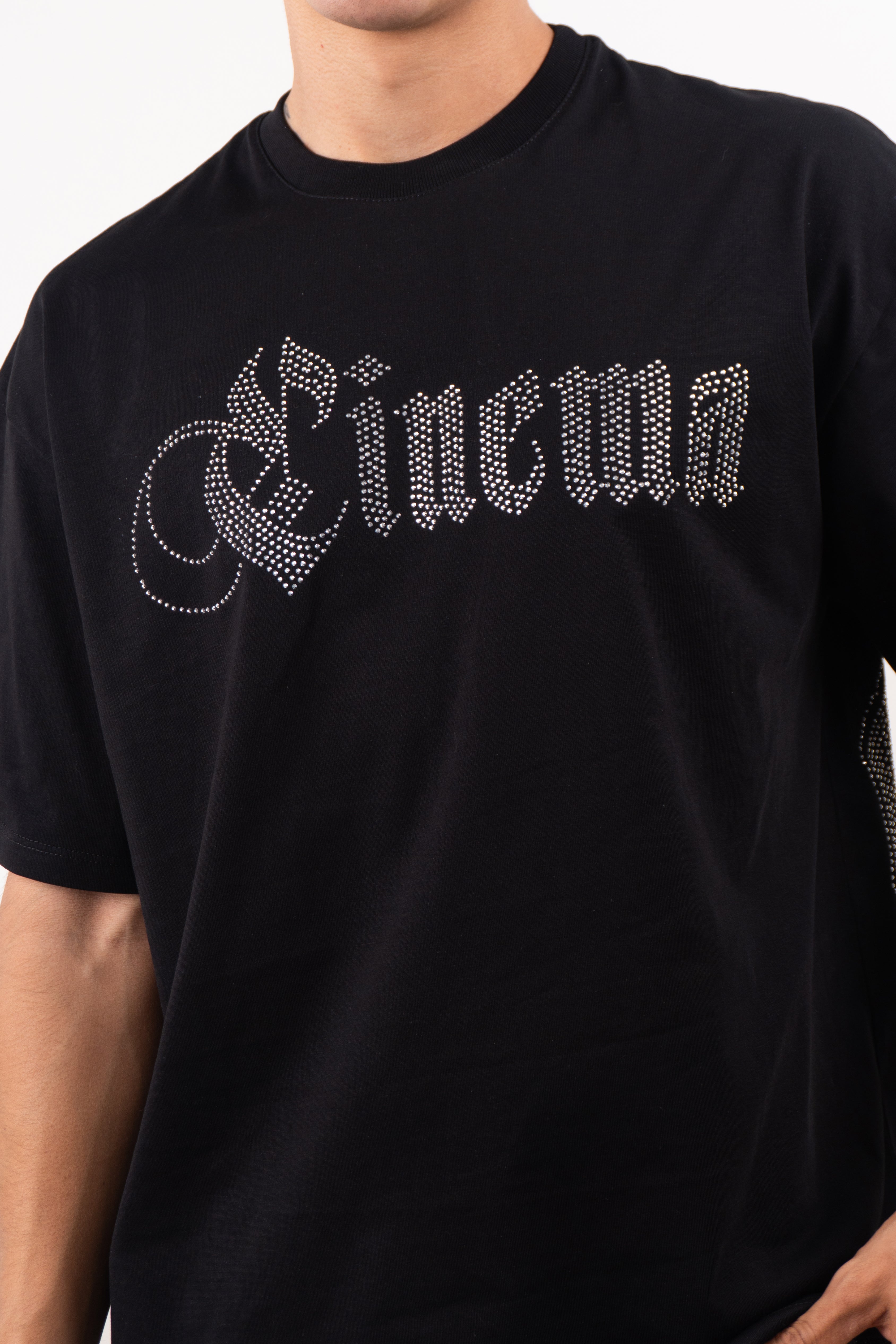 Camiseta over ERROR 404 piedra plateada