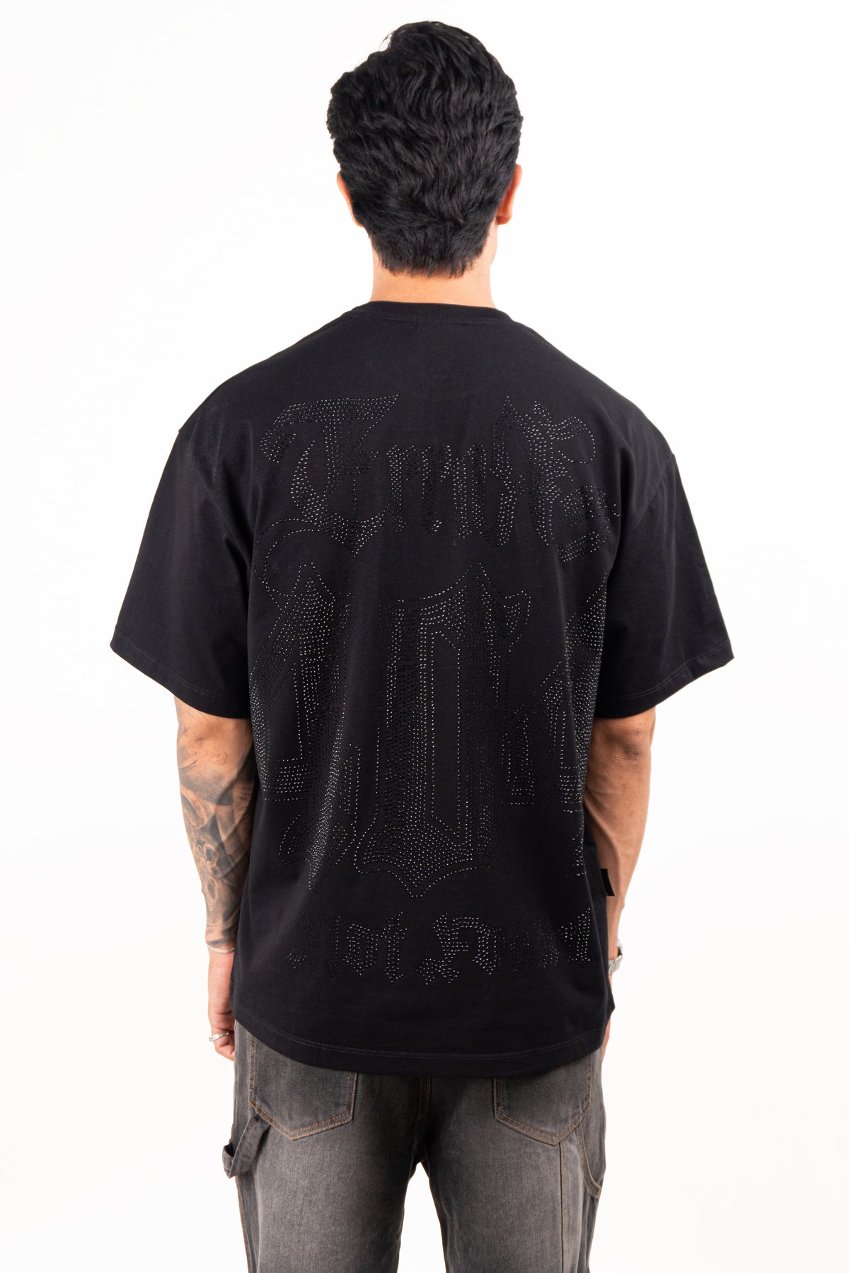 Camiseta over ERROR 404 piedra negra