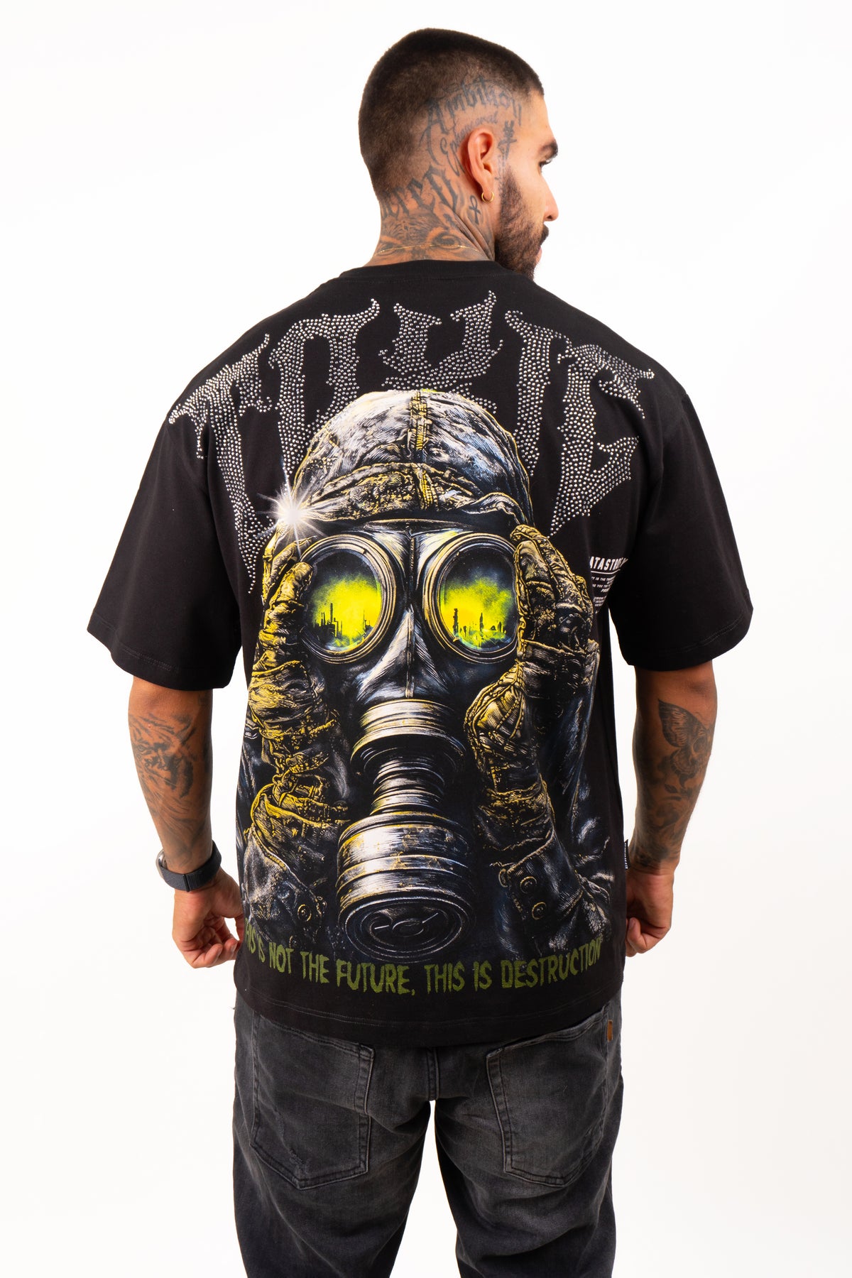Camiseta over TOXIC pedrería