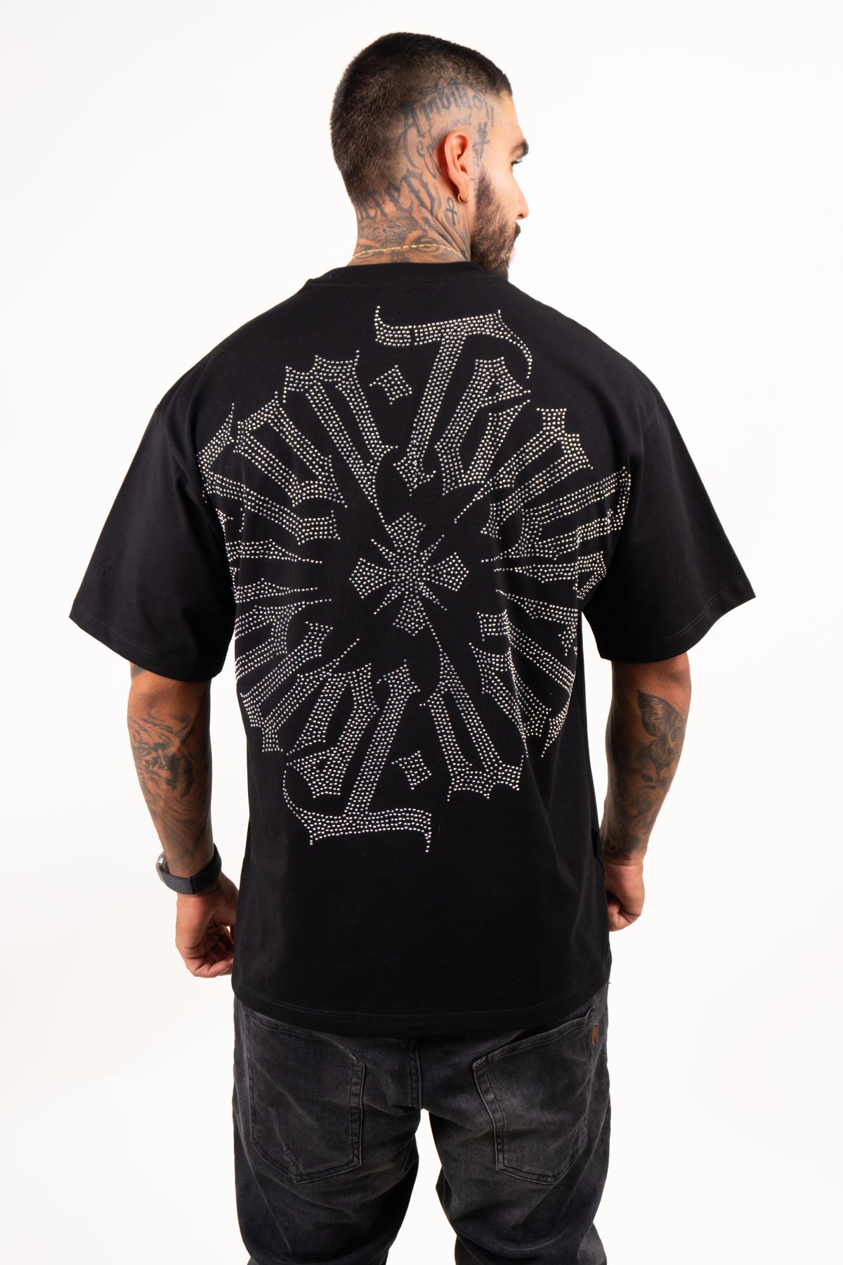 Camiseta over TEN OFF piedra plateada