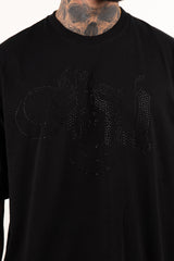 Camiseta over FUCK OFF piedra negra