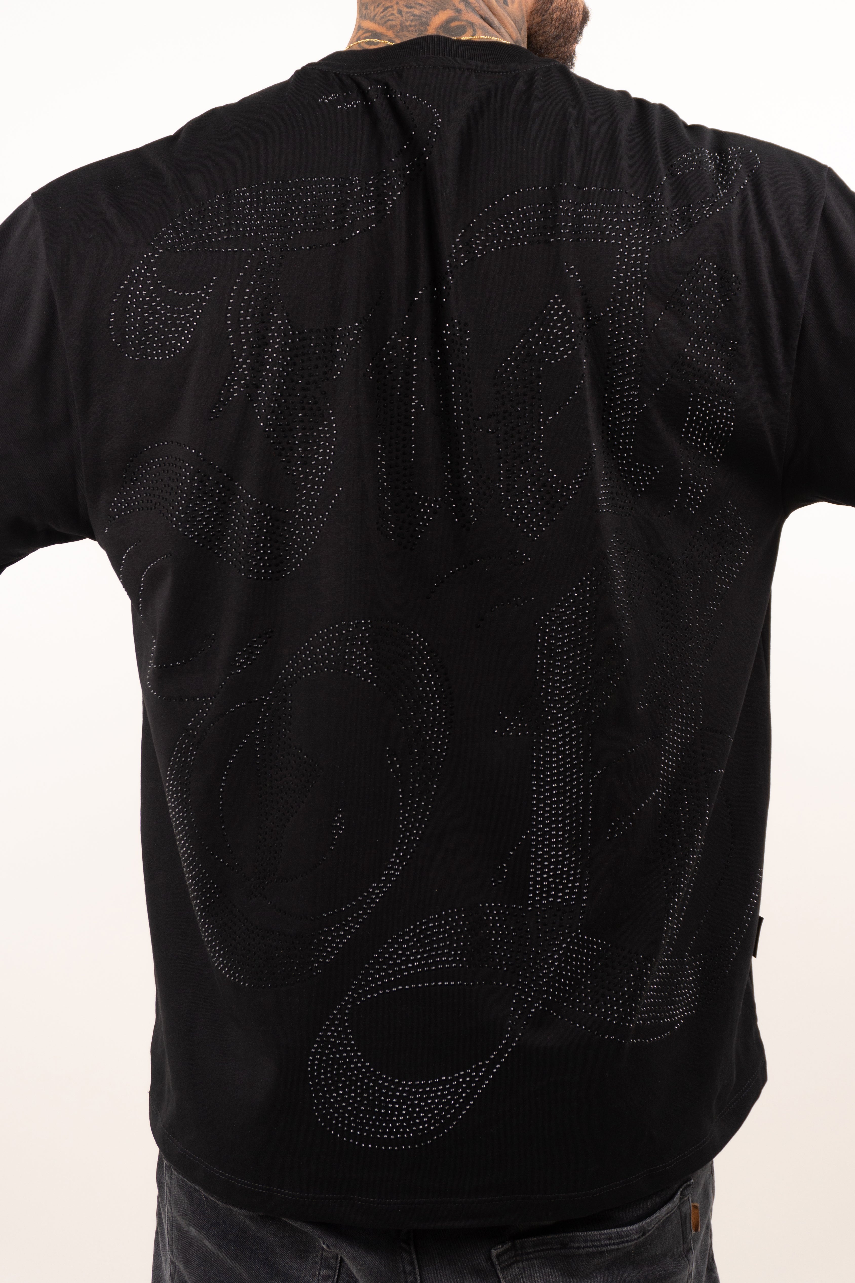 Camiseta over FUCK OFF piedra negra