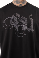 Camiseta over FUCK OFF piedra plateada