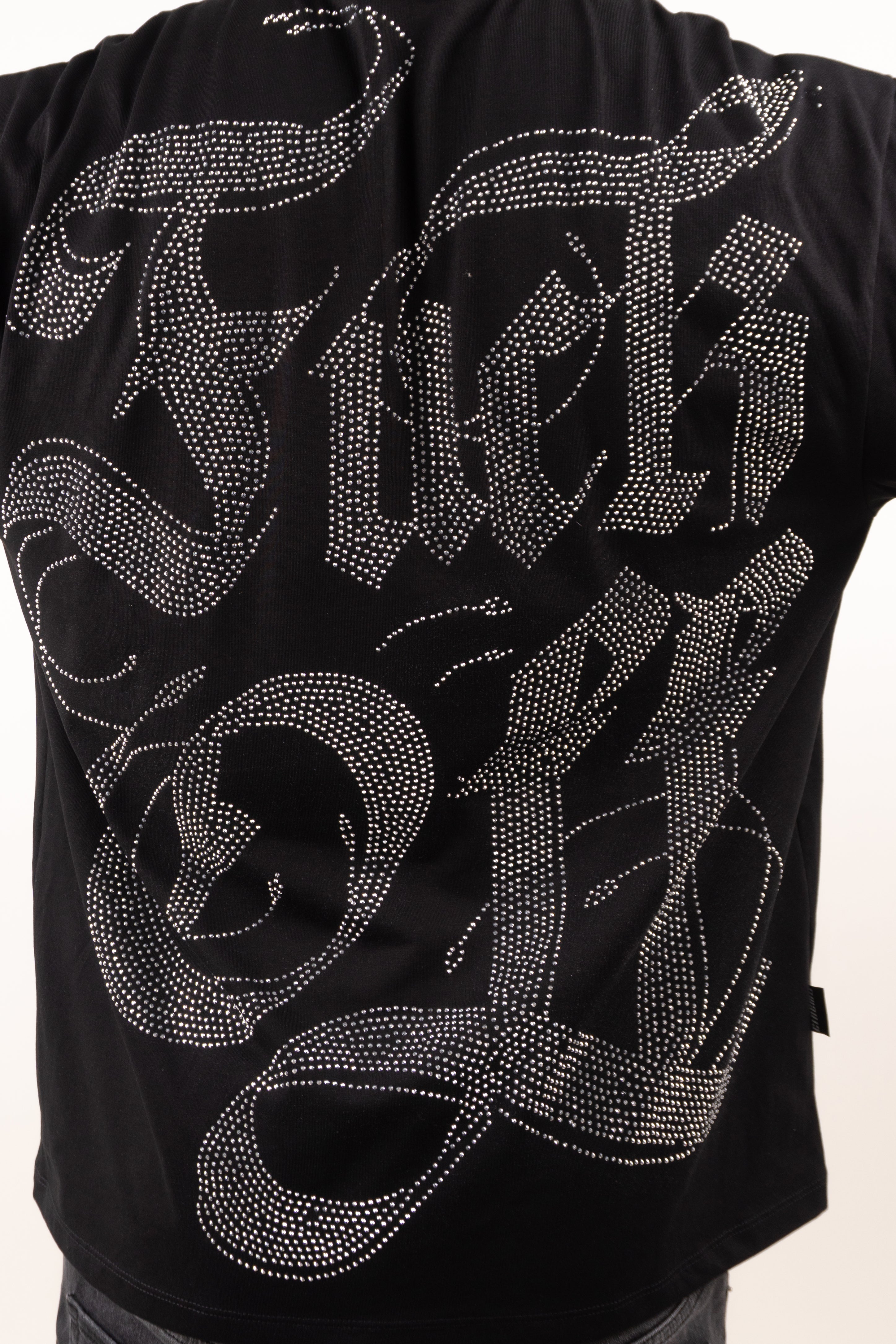 Camiseta over FUCK OFF piedra plateada