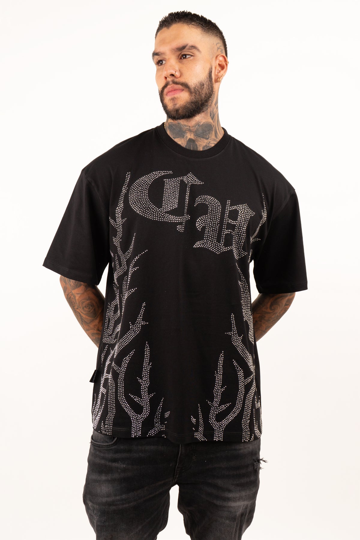 Camiseta over WAR piedra plateada