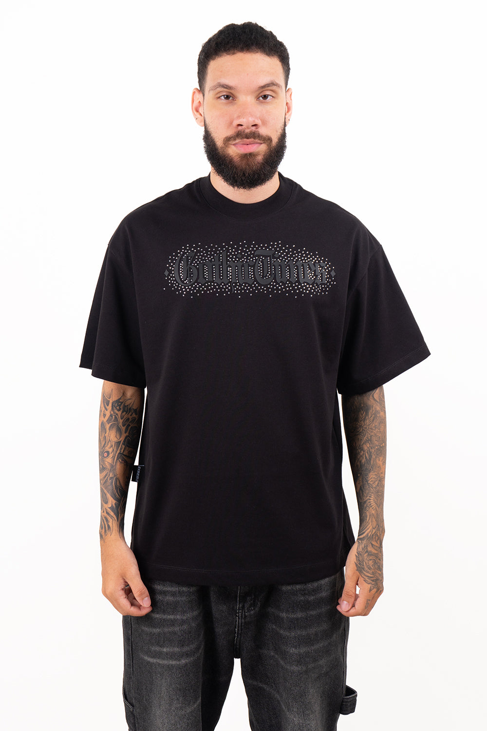 Camiseta basica GOTHIC TIME piedra plateada