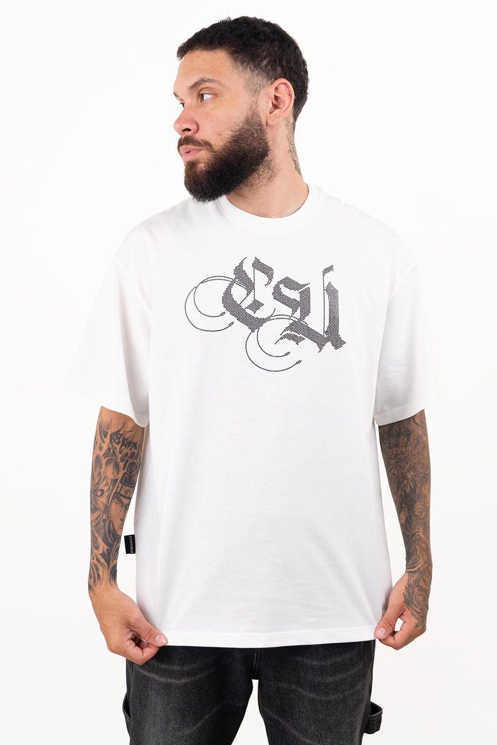 Camiseta over FUCK OFF Ivory