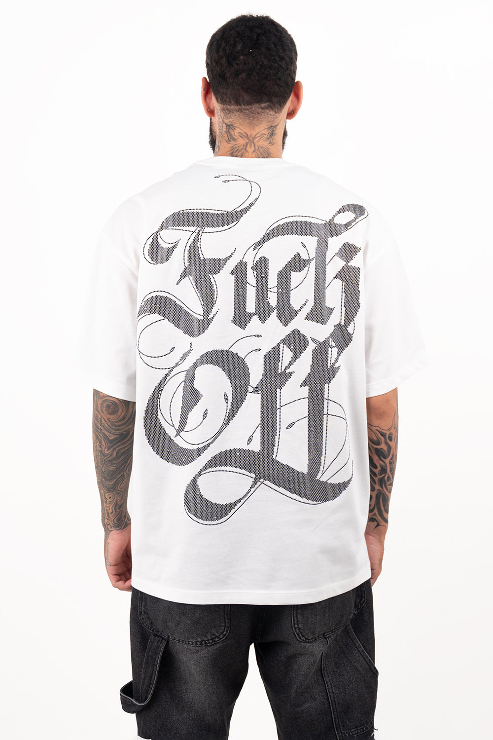 Camiseta over FUCK OFF Ivory
