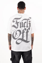 Camiseta over FUCK OFF Ivory